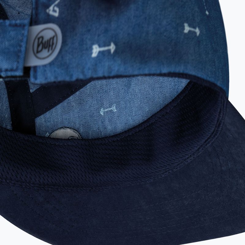 Kinder-Basecap BUFF 5 Panel arrows denim/denim 3