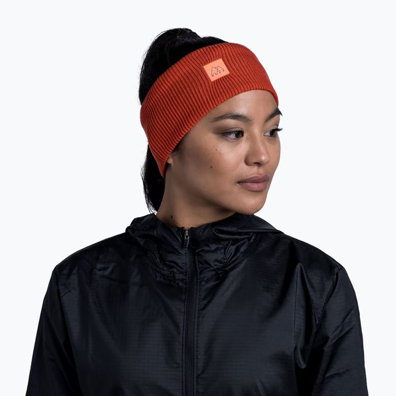 BUFF Crossknit Stirnband Solid rot 126484.220 5