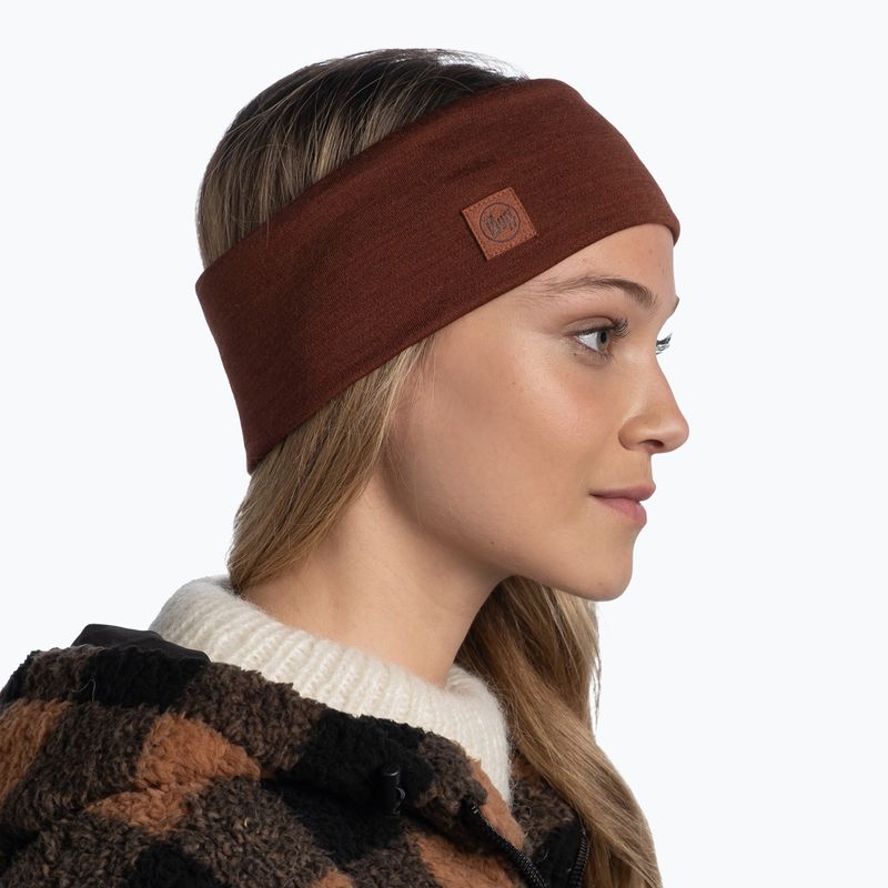 BUFF Merino Wide solid sienna Stirnband 3