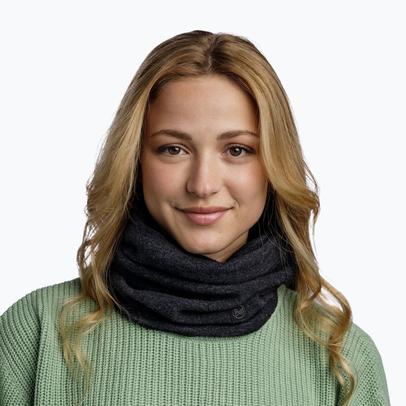 Multifunktionaler Tragetuch BUFF Merino Fleece schwarz 4