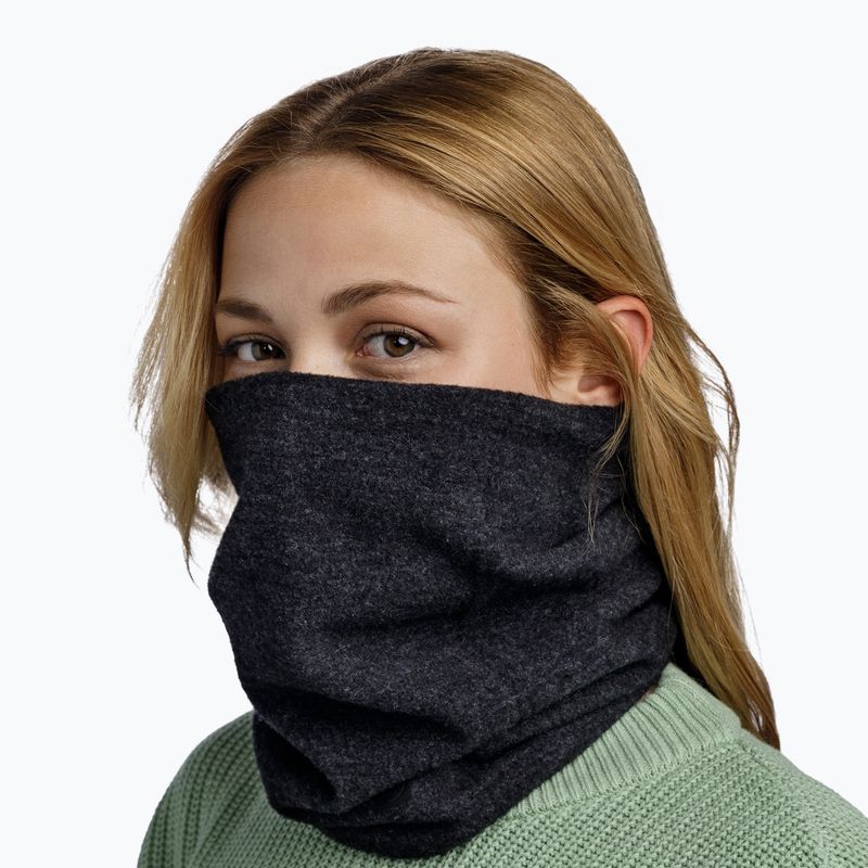 Multifunktionaler Tragetuch BUFF Merino Fleece schwarz 5