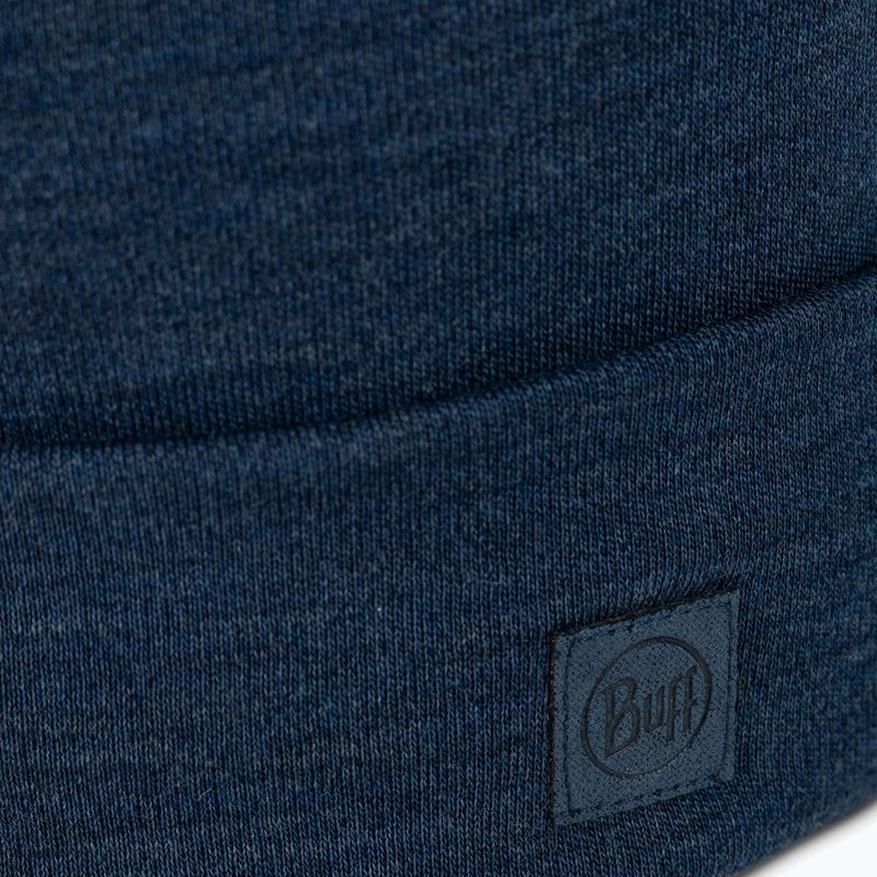 Wintermütze BUFF Heavyweight Merino Wool solid night blue 2