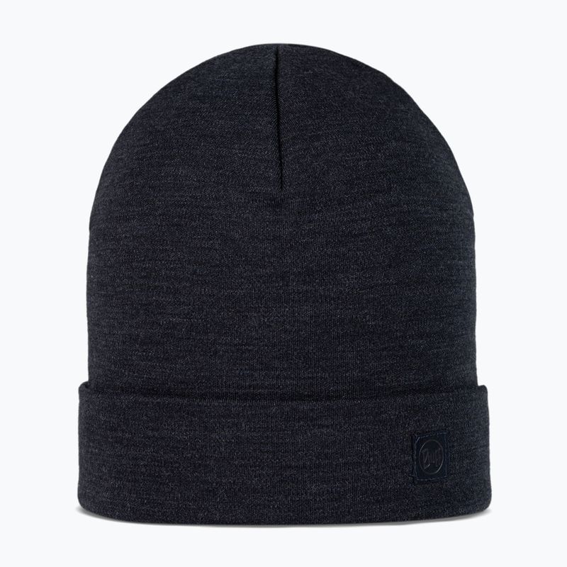BUFF Heavyweight Merinowolle einfarbig indigo Wintermütze