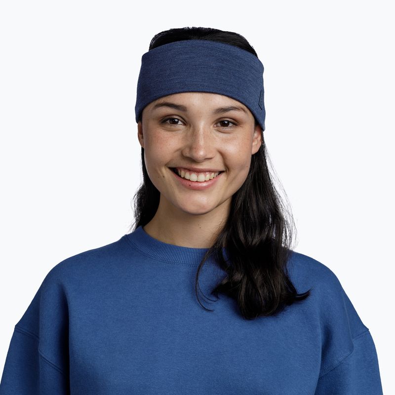 Stirnband BUFF Merino Wide dark blue 2