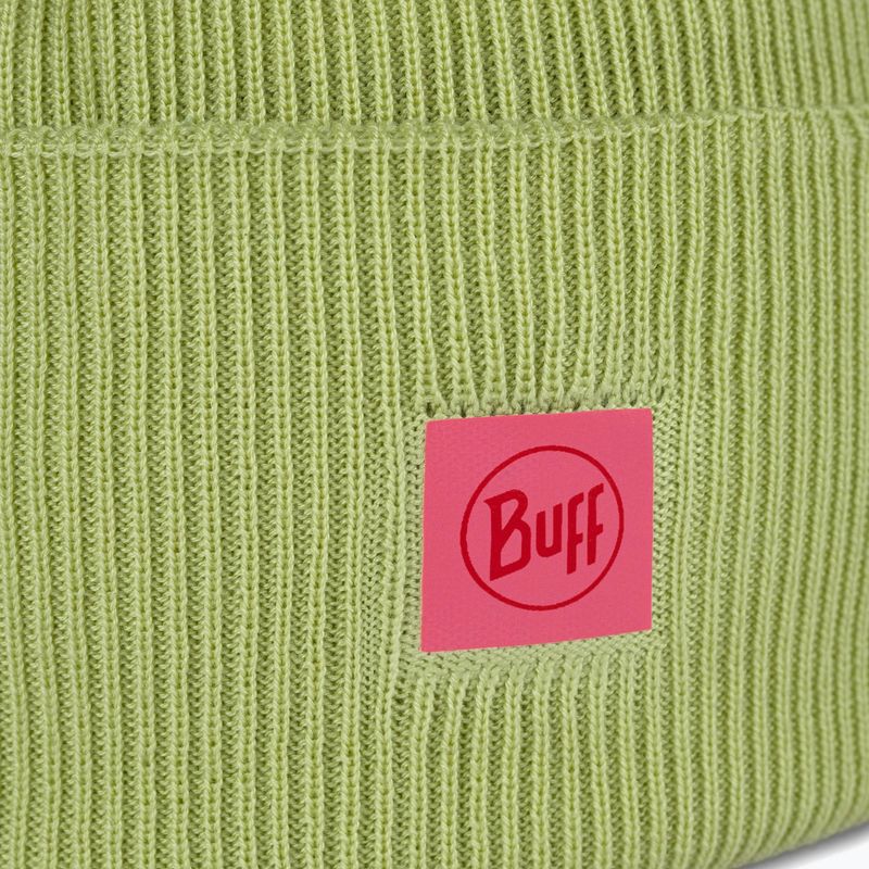 BUFF Crossknit Wintermütze glänzend gelb 2