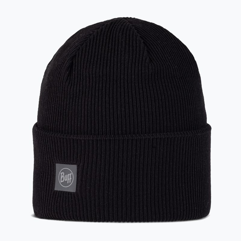 BUFF Crossknit Wintermütze einfarbig schwarz