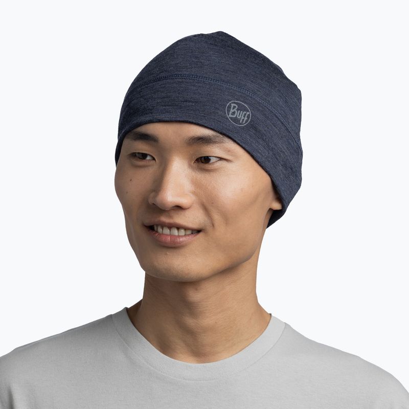 Wintermütze BUFF Lightweight Merino Wool solid night blue 4