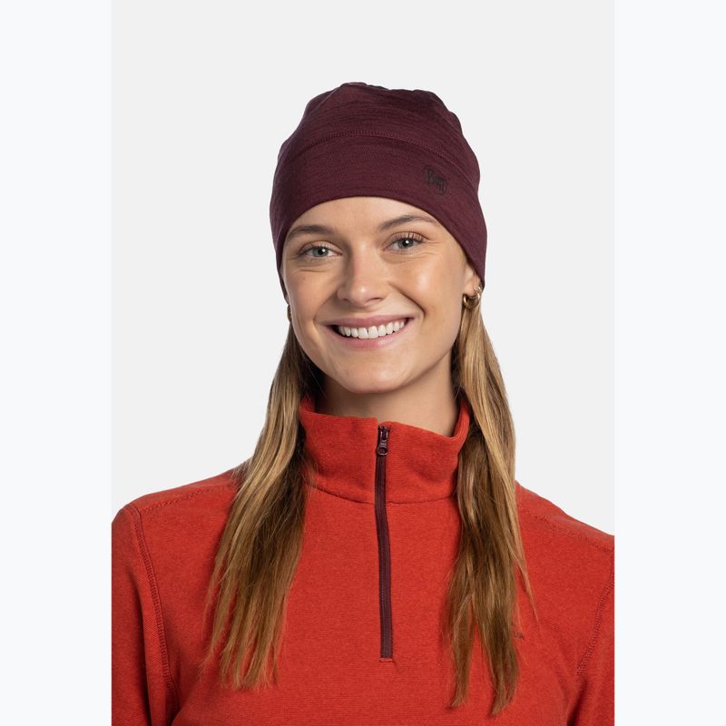 Wintermütze Buff Merino Lightweight garnet 3