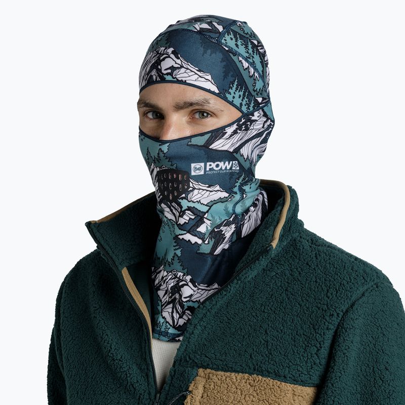 BUFF Thermonet Scharnier lau grün Sturmhaube