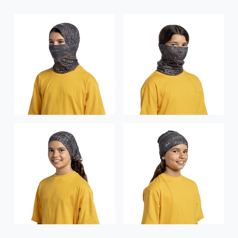 Multifunktionstuch für Kinder BUFF Coolnet UV suber graphite 3