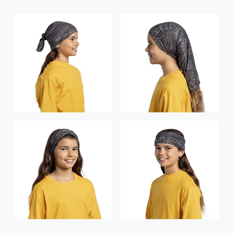 Multifunktionstuch für Kinder BUFF Coolnet UV suber graphite 4