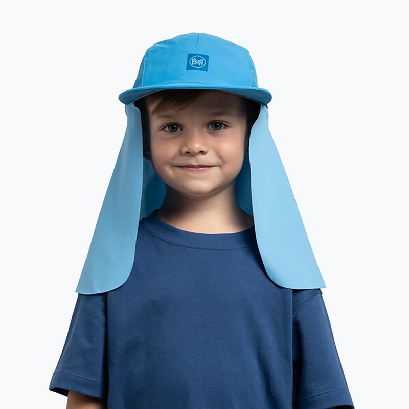 Cap Schirmmütze Kinder BUFF Desert Kids Solid azure 4