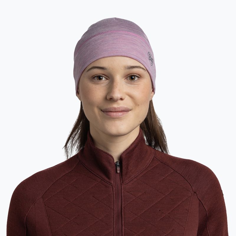 Wintermütze BUFF Lightweight Merino Wool solid pansy 3