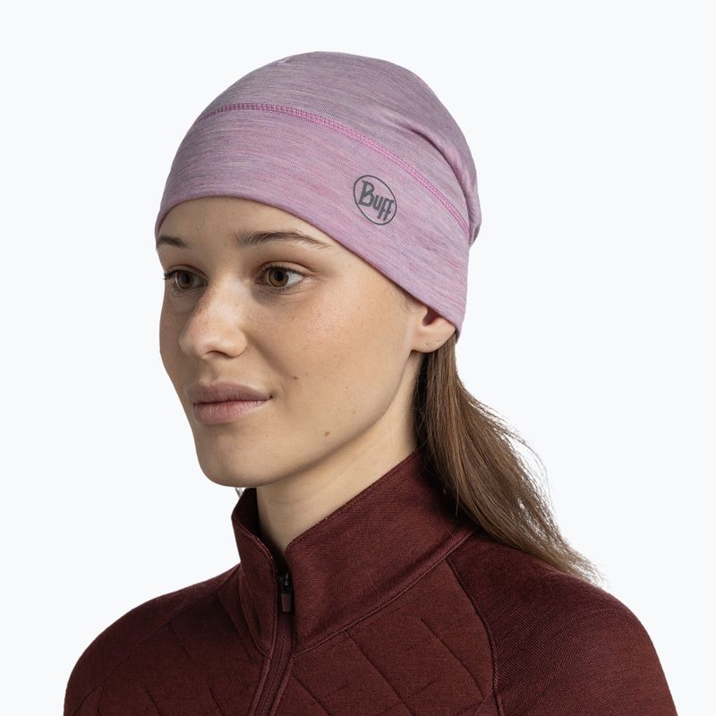 Wintermütze BUFF Lightweight Merino Wool solid pansy 4