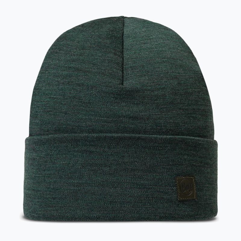 Wintermütze BUFF Heavyweight Merino Wool solid forest