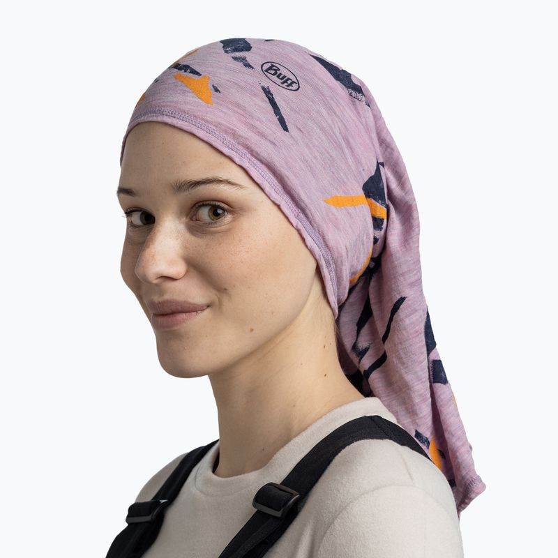 Multifunktionstuch BUFF Lightweight Merino Wool virta grape ice 4