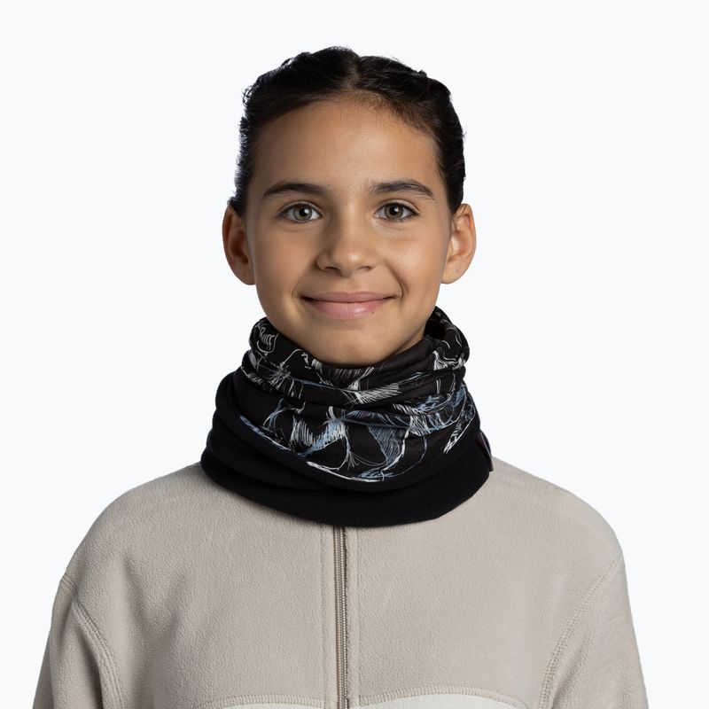 Kinder-Multifunktionstuch BUFF Polar bargy black 3