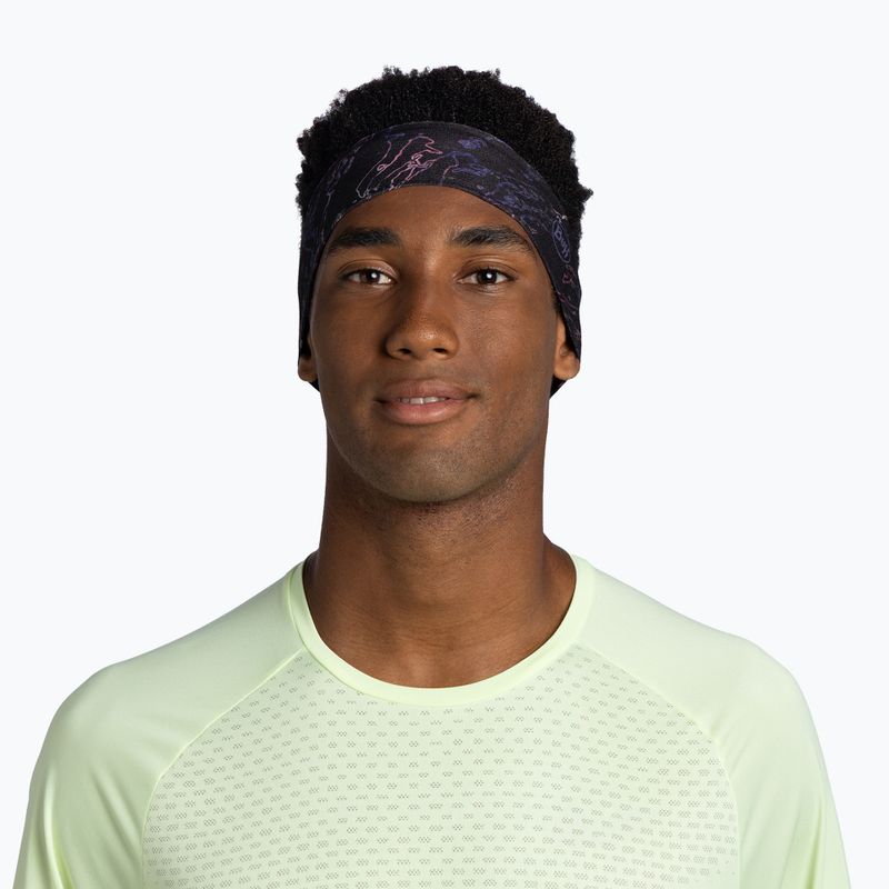 Kopfband BUFF CoolNet UV Slim anter black 2