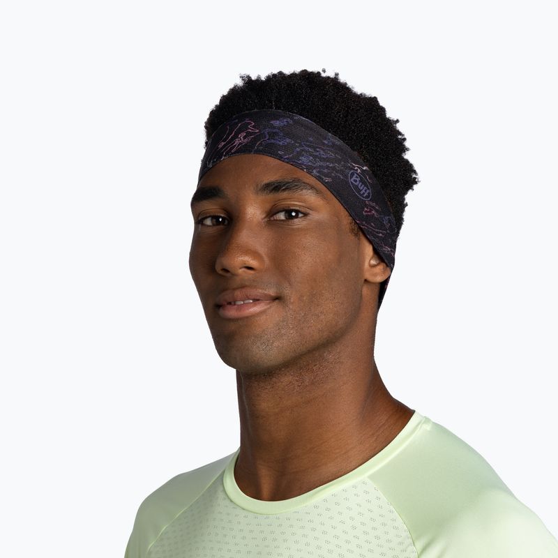 Kopfband BUFF CoolNet UV Slim anter black 3