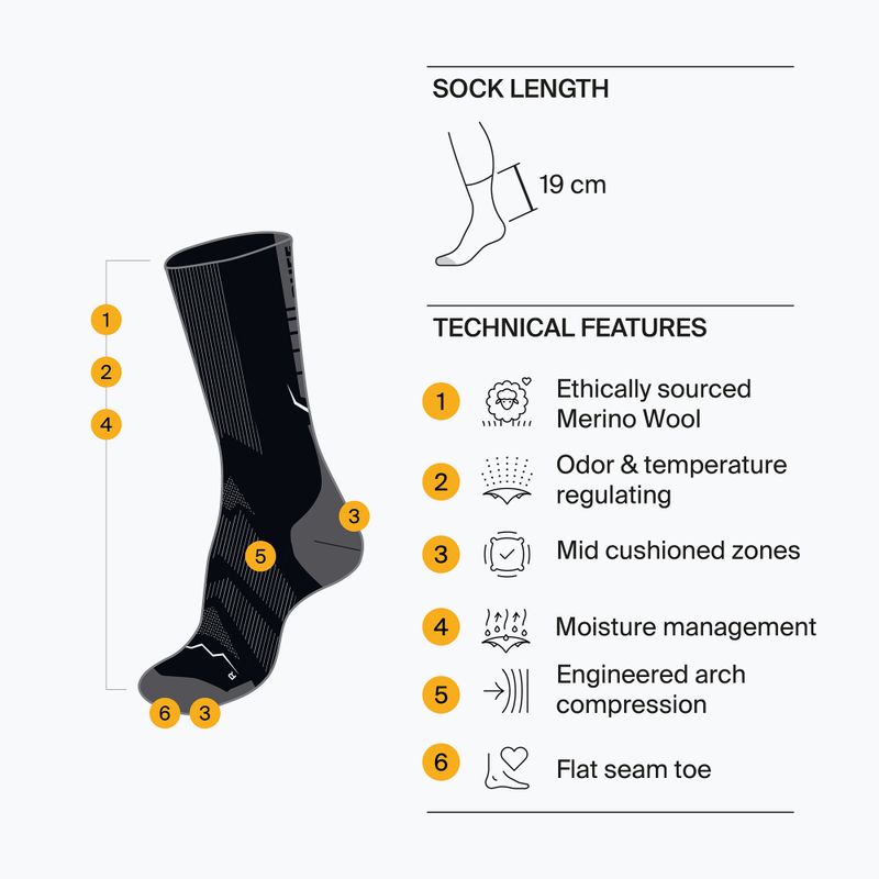 Socken BUFF Merino Lightweight Crew LWC4 blue 4