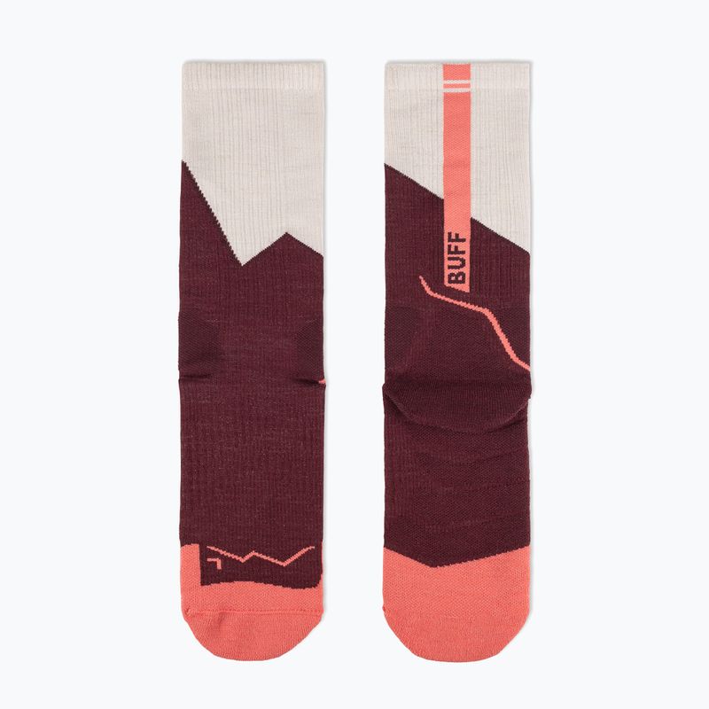 Socken BUFF Midweight Crew wine 3