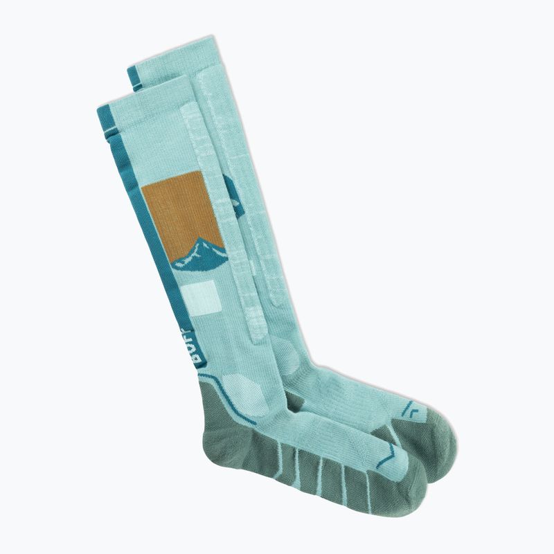 Socken BUFF Merino Heavyweight Over The Calf sea green 2