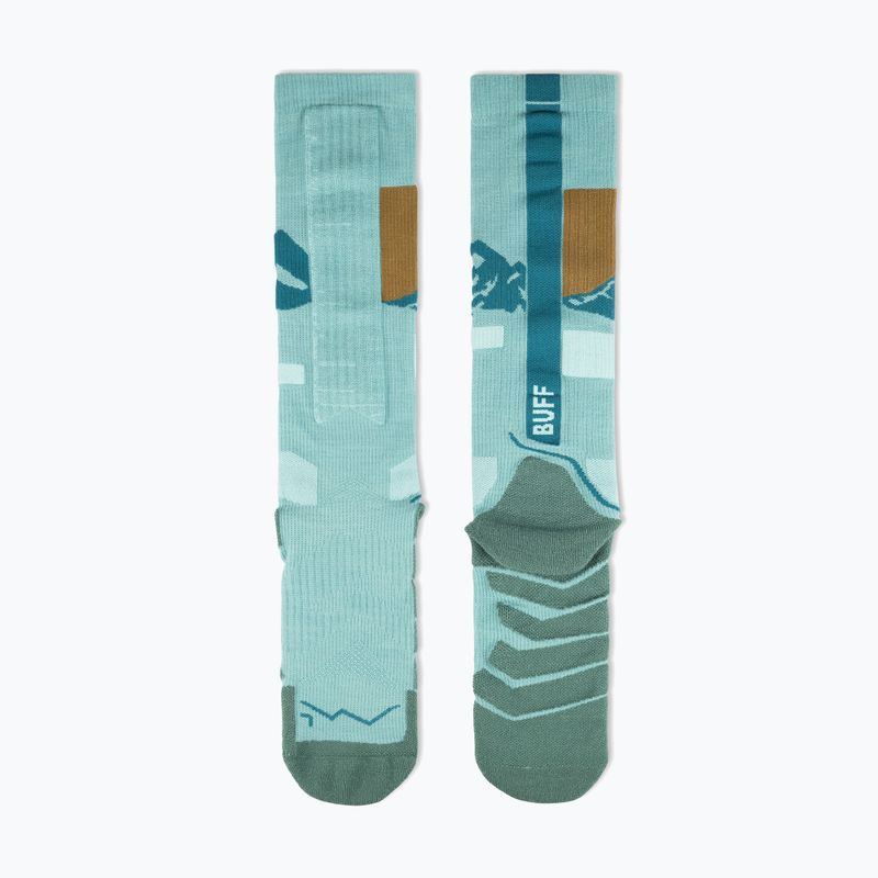 Socken BUFF Merino Heavyweight Over The Calf sea green 3