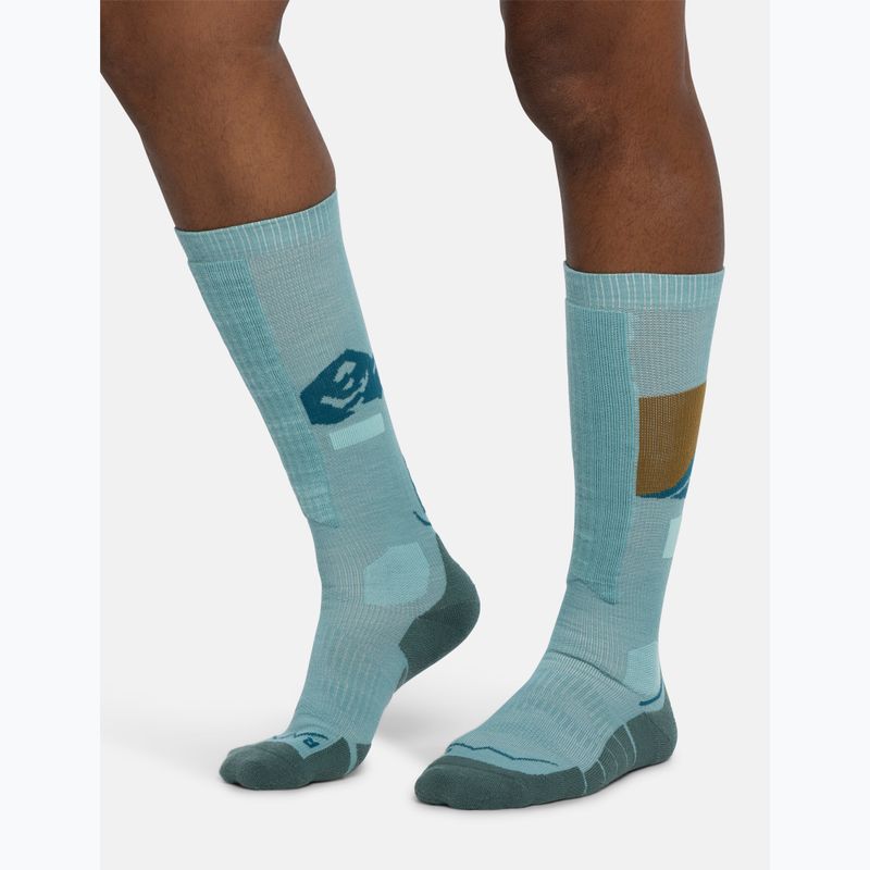 Socken BUFF Merino Heavyweight Over The Calf sea green 4