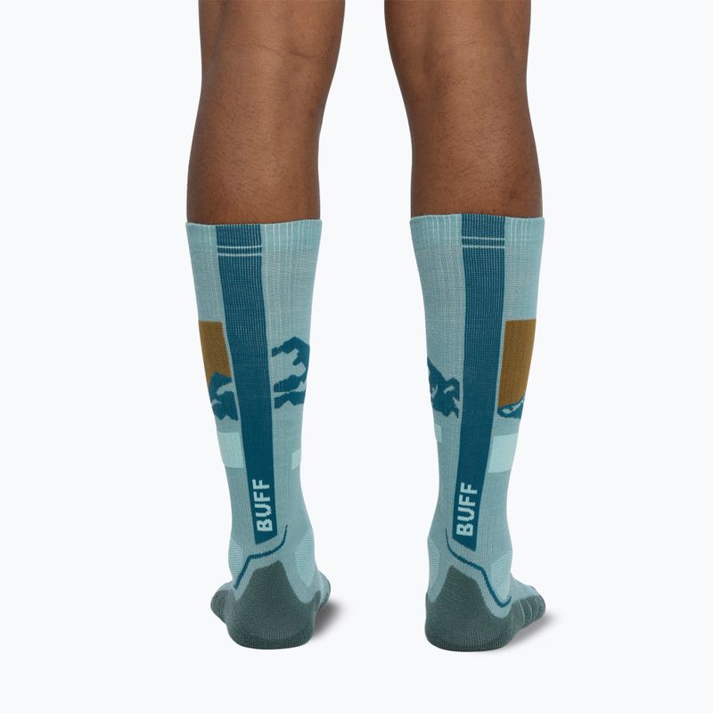 Socken BUFF Merino Heavyweight Over The Calf sea green 6