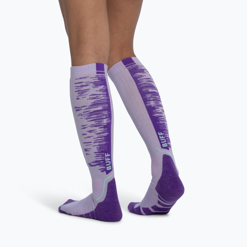 Socken BUFF Merino Heavyweight Over The Calf lilac ice 4