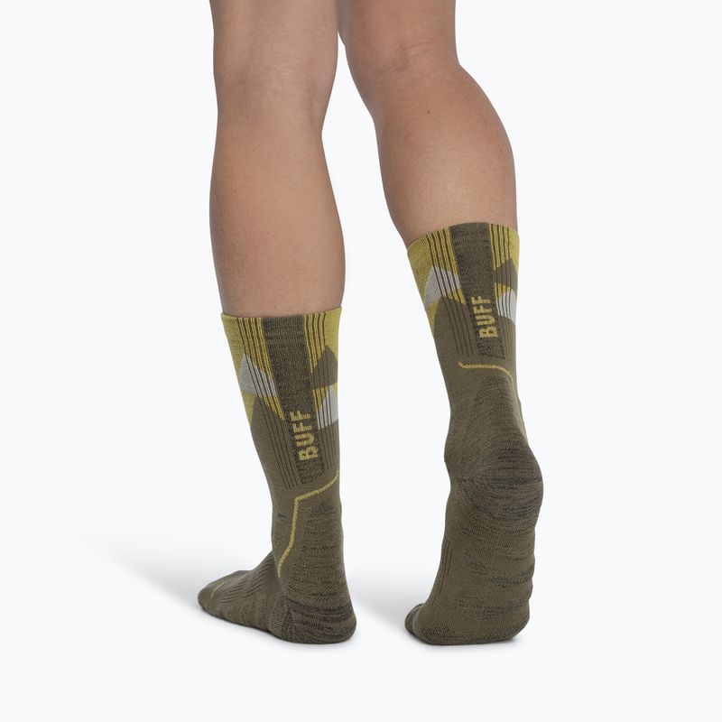 Socken BUFF Thermomet Crew olive green 4