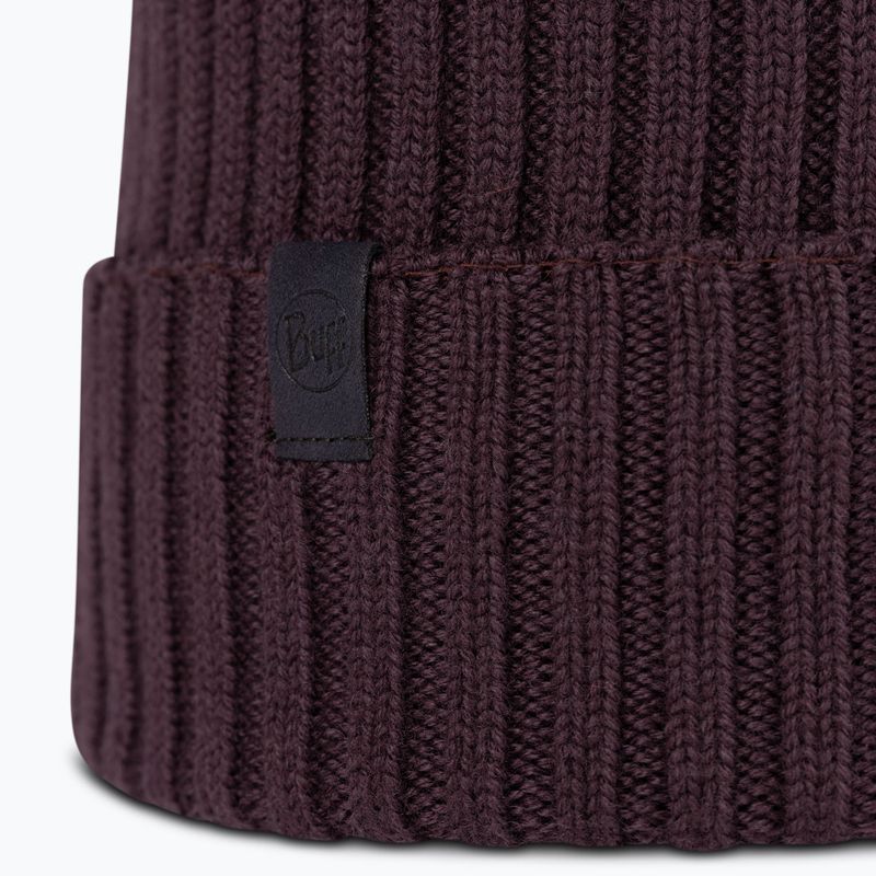 Wintermütze Buff Knitted Norval wine 2