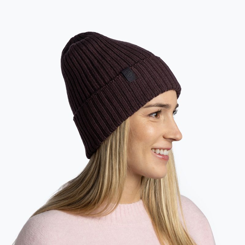 Wintermütze Buff Knitted Norval wine 4