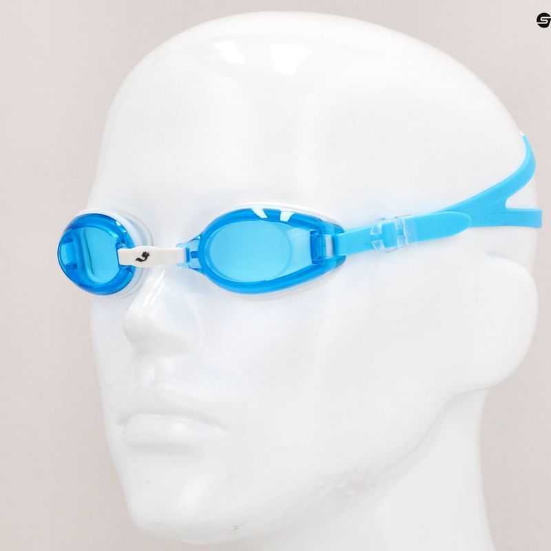 Kinder-Schwimmbrille Splash About Piranha Azure weiß und blau SOGJPA 7