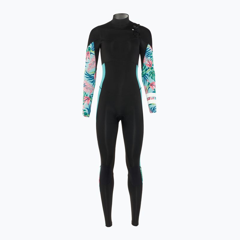 Hurley Plus Printed 4/3 mm Fullsuit java tropischer Neoprenanzug für Damen