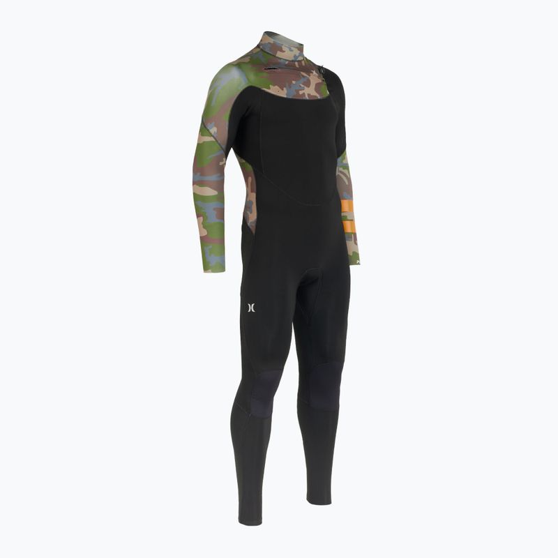 Herren Hurley Plus gedruckt 3/2 mm Fullsuit Medium braun Schwimmen Schaum