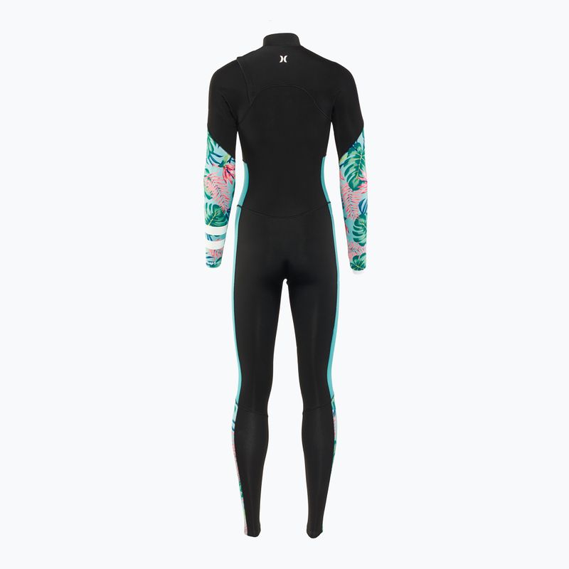 Hurley Plus Printed 3/2 mm Fullsuit java tropischer Neoprenanzug für Damen 2