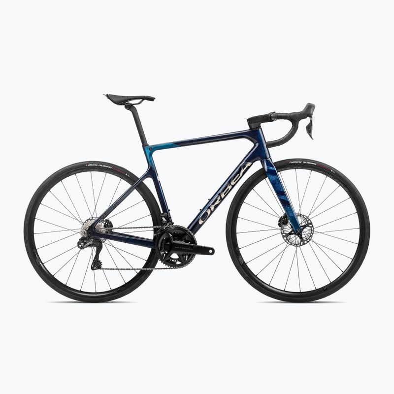 Orbea Orca M20i Team 2023 blau carbon view/titan Rennrad