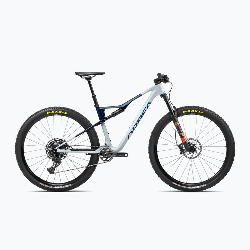 Orbea Oiz M20 2023 halo silber/blau carbon view Mountainbike