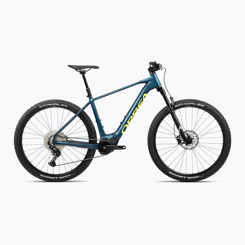 Orbea Urrun 30 540Wh 2024 borealis blau/gelb leuchtendes Elektrofahrrad