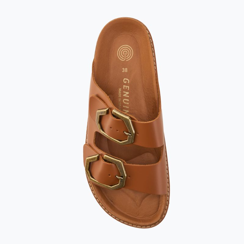 Badeschuhe Damen Genuins Galia Leather Dress camel 5