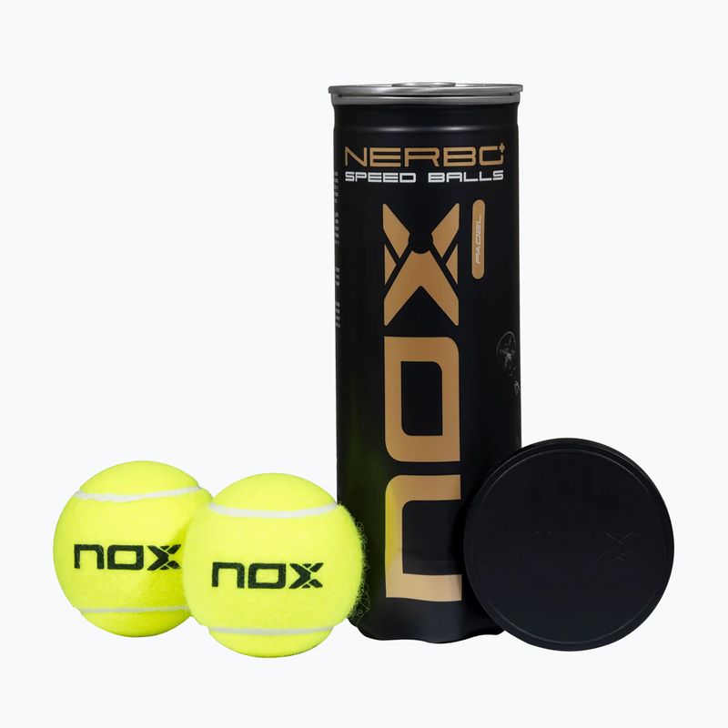Padelbälle NOX Nerbo Speed 3B 3 pack yellow