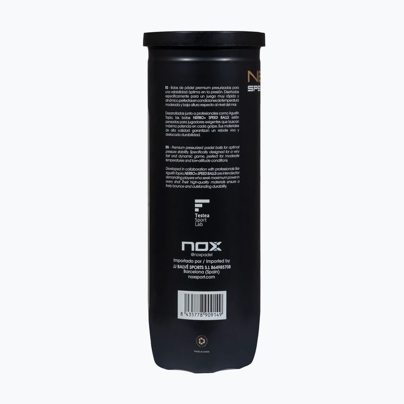 Padelbälle NOX Nerbo Speed 3B 3 pack yellow 4