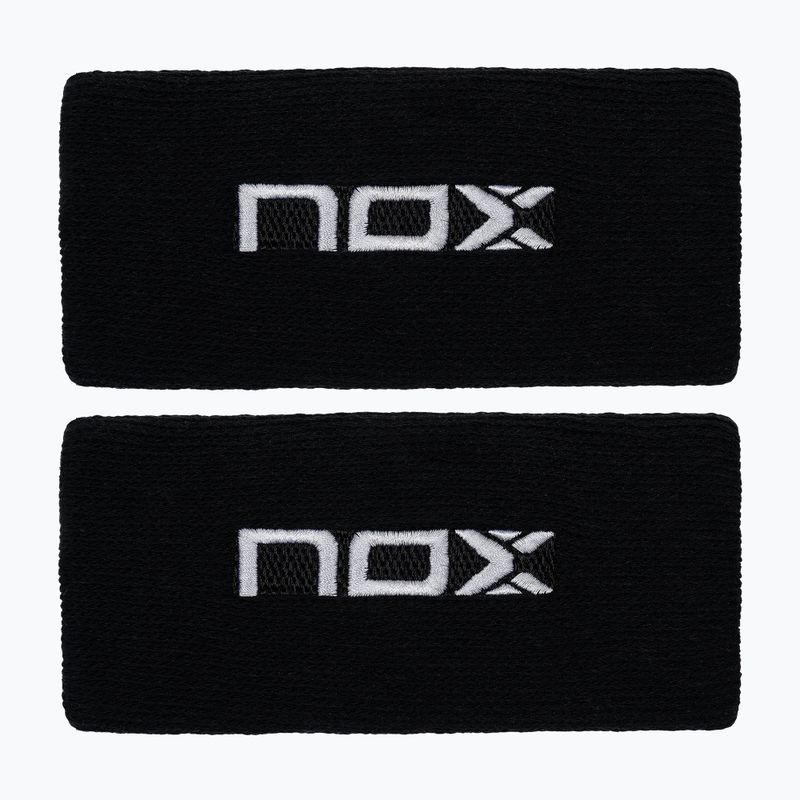 Schweißbänder fürs Handgelenk NOX Wristband with Logo 2 szt. black/white