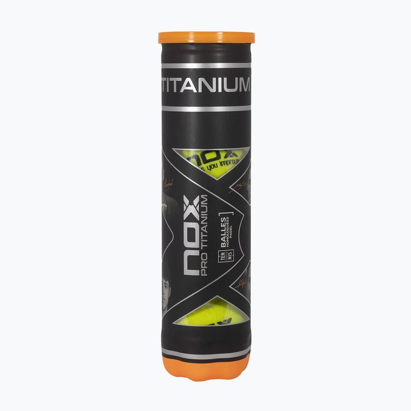 Padelbälle NOX Pro Titanium 4 pcs yellow 2