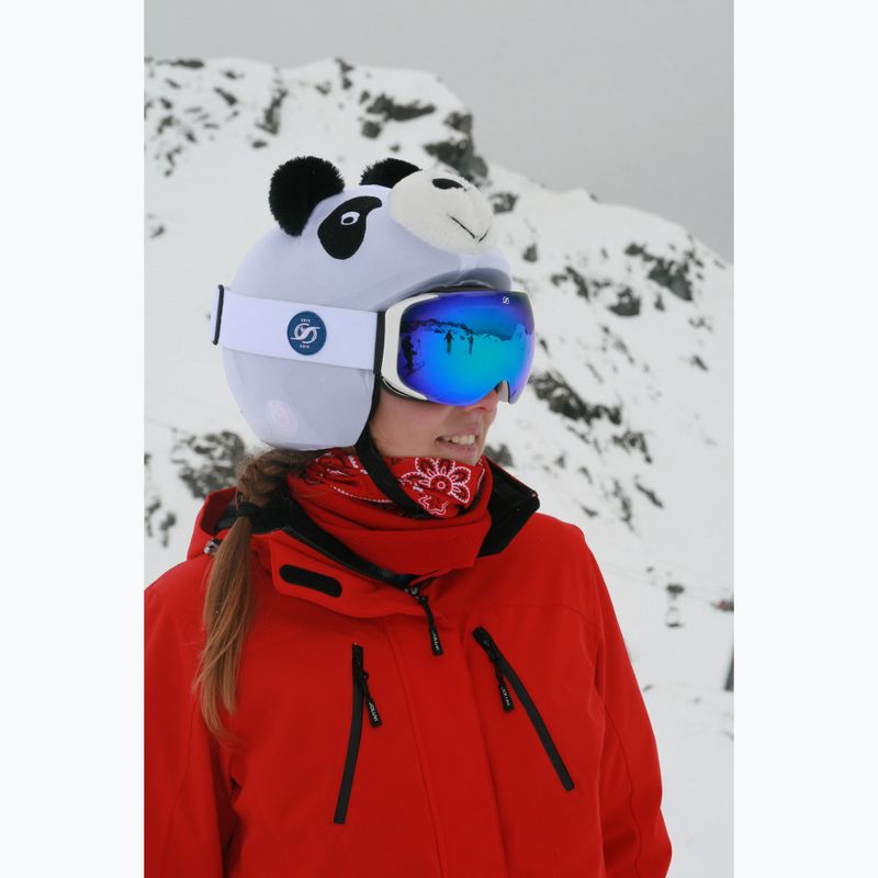 COOLCASC Panda Bär Helmüberzug weiß 42 7