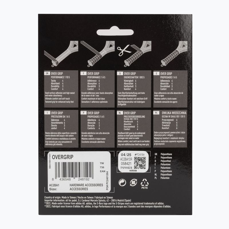 Griffbänder für Padel-Schläger adidas Padel Overgrip Set 3 pcs. orange 2