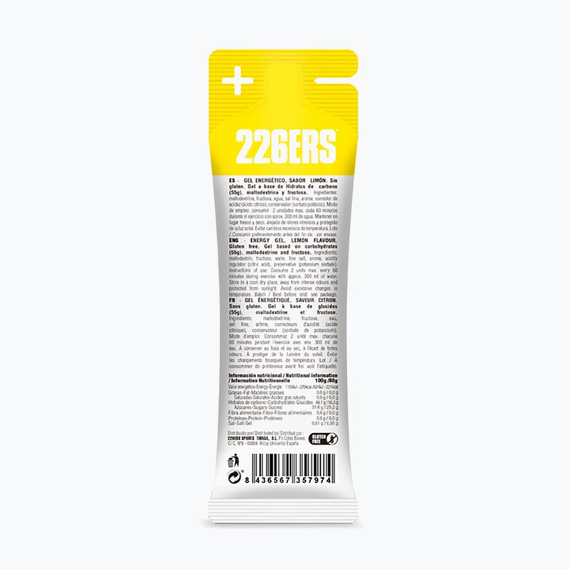 226ERS High Fructose Energy Gel 80g Zitrone 2