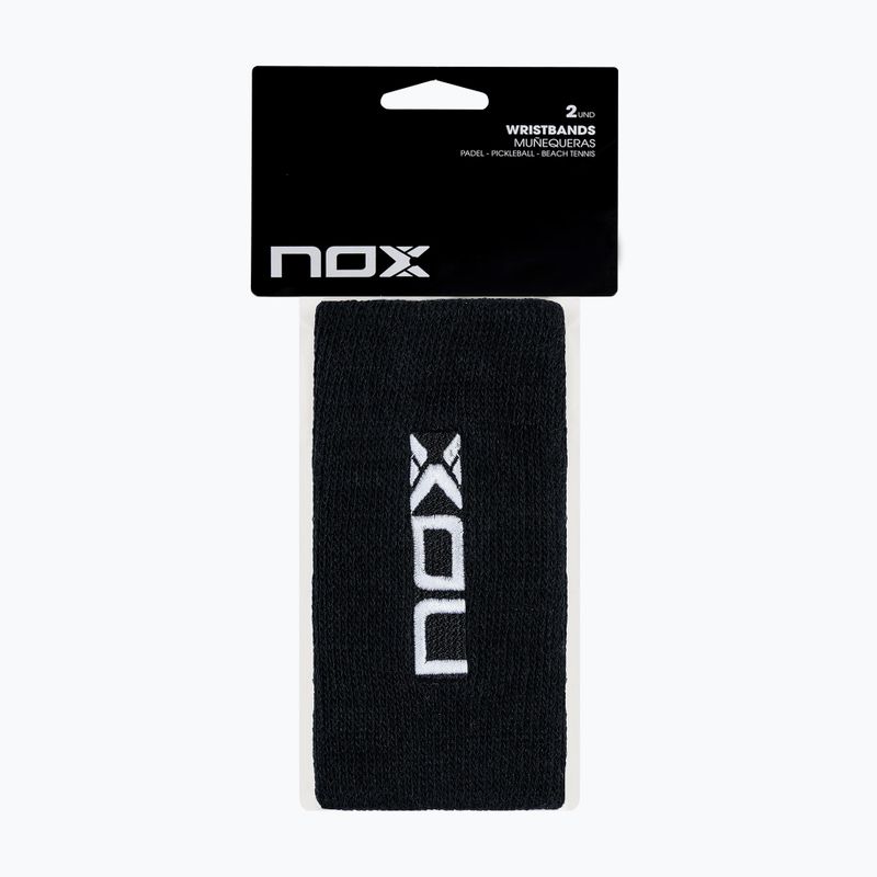 Schweißbänder fürs Handgelenk NOX Wristband with Logo 2 szt. black/white 2