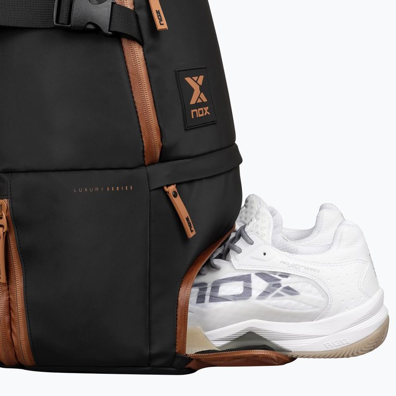 Padel-Rucksack NOX Luxury Open Series Backpack 30 l black/brown 10